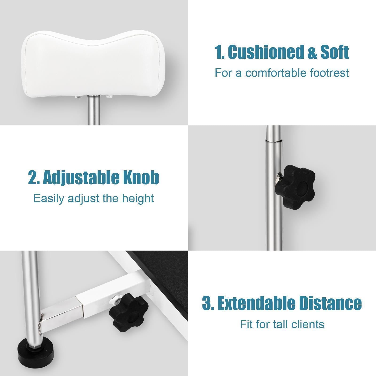Complete Pedicure Station: Nail Tech Stool, Foot Bath, Salon Spa - Beauty Supply Essential