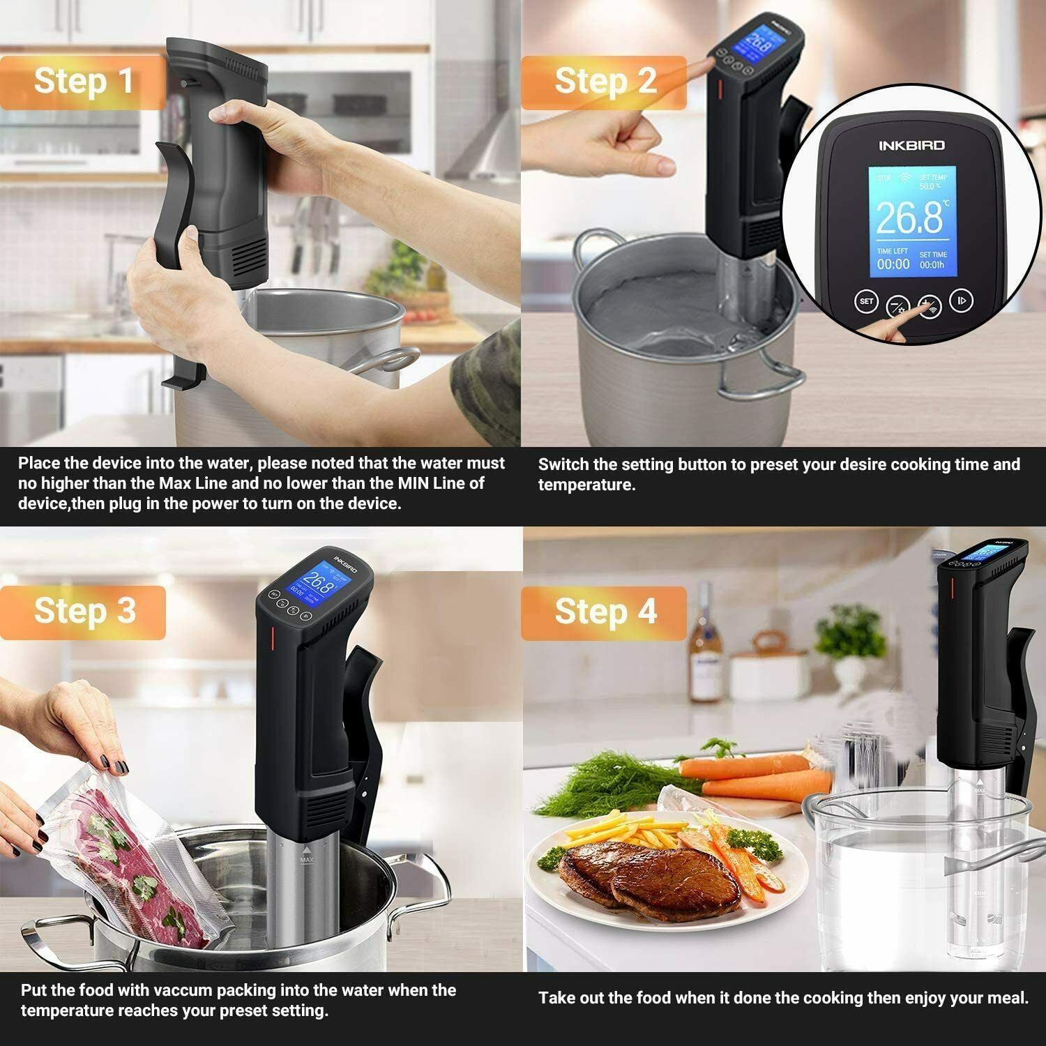 Sous Vide Cooker Precision Cookers WiFi Immersion Circulator