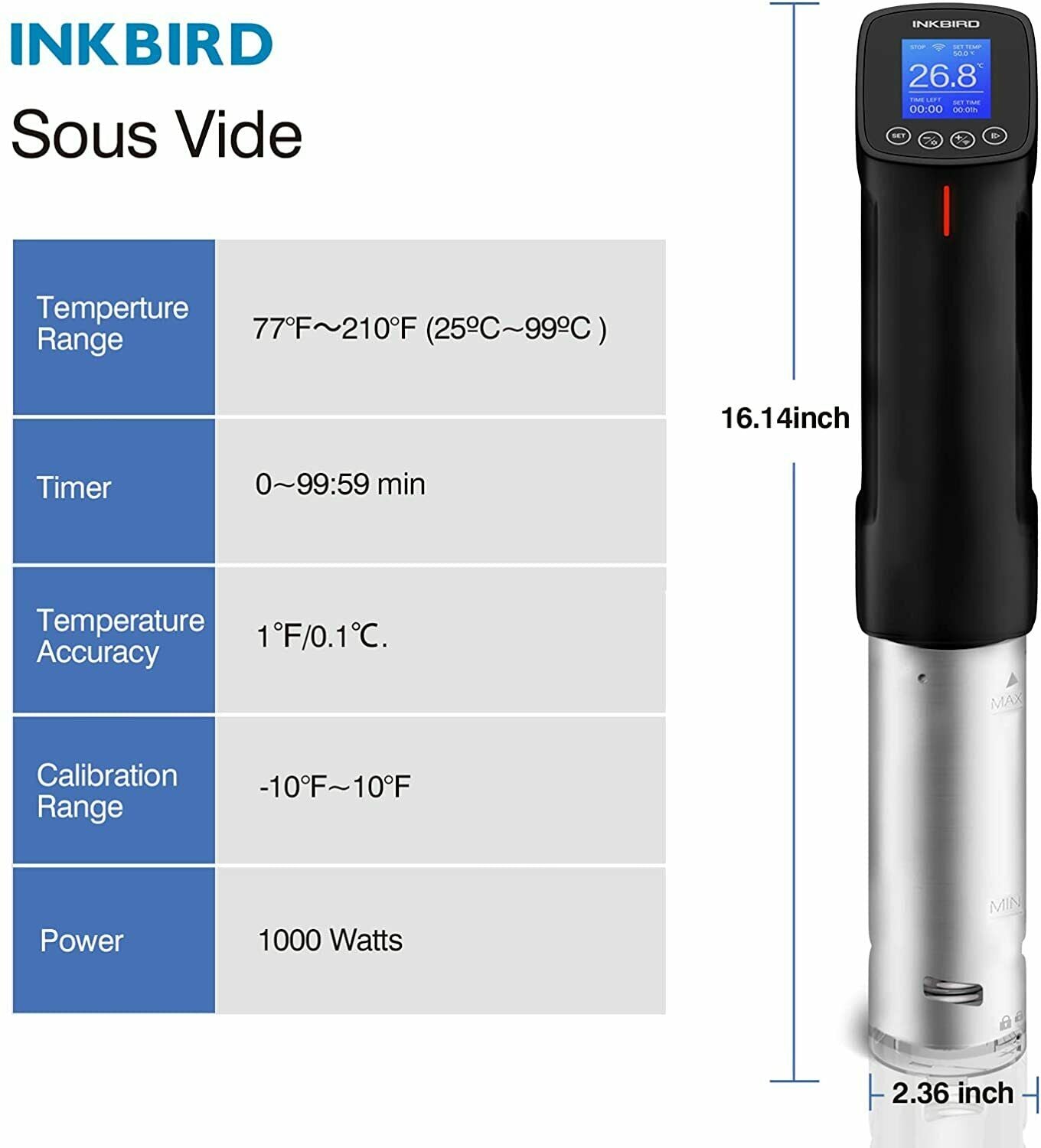Sous Vide Cooker Precision Cookers WiFi Immersion Circulator