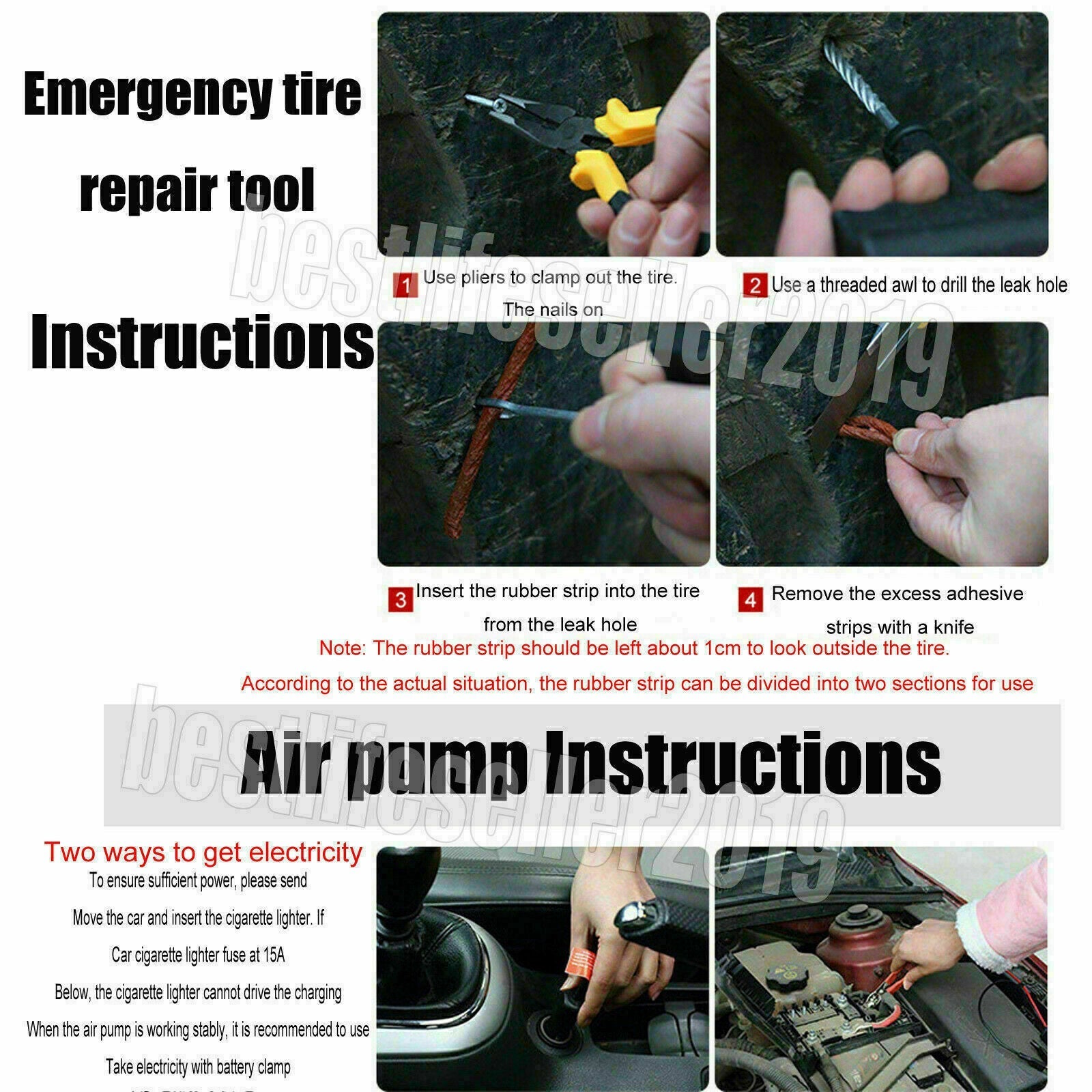 Tire Inflator 12v Air Compressor For Car Portable 150psi -