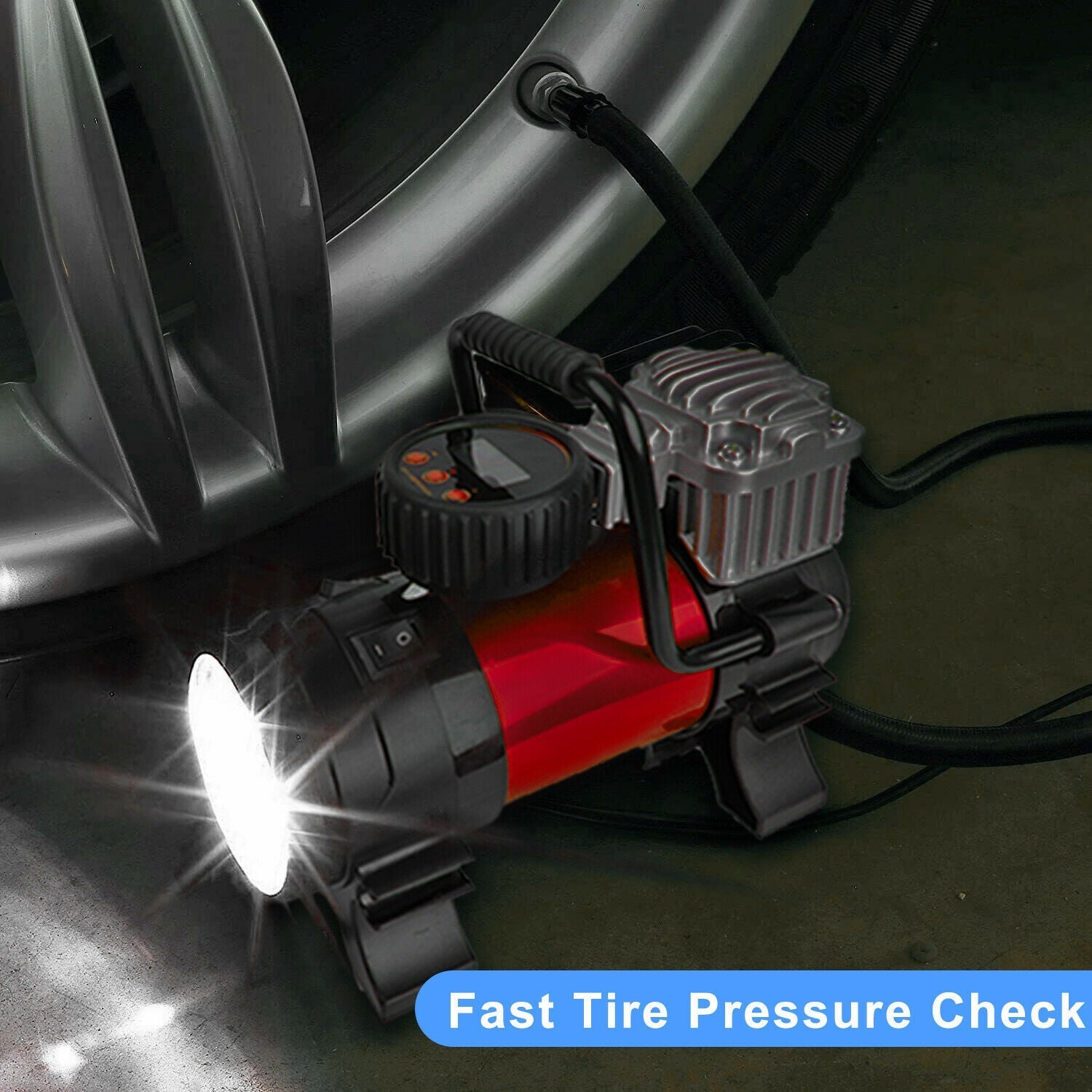 Tire Inflator Heavy Duty 12V Portable Air Compressor For Car
