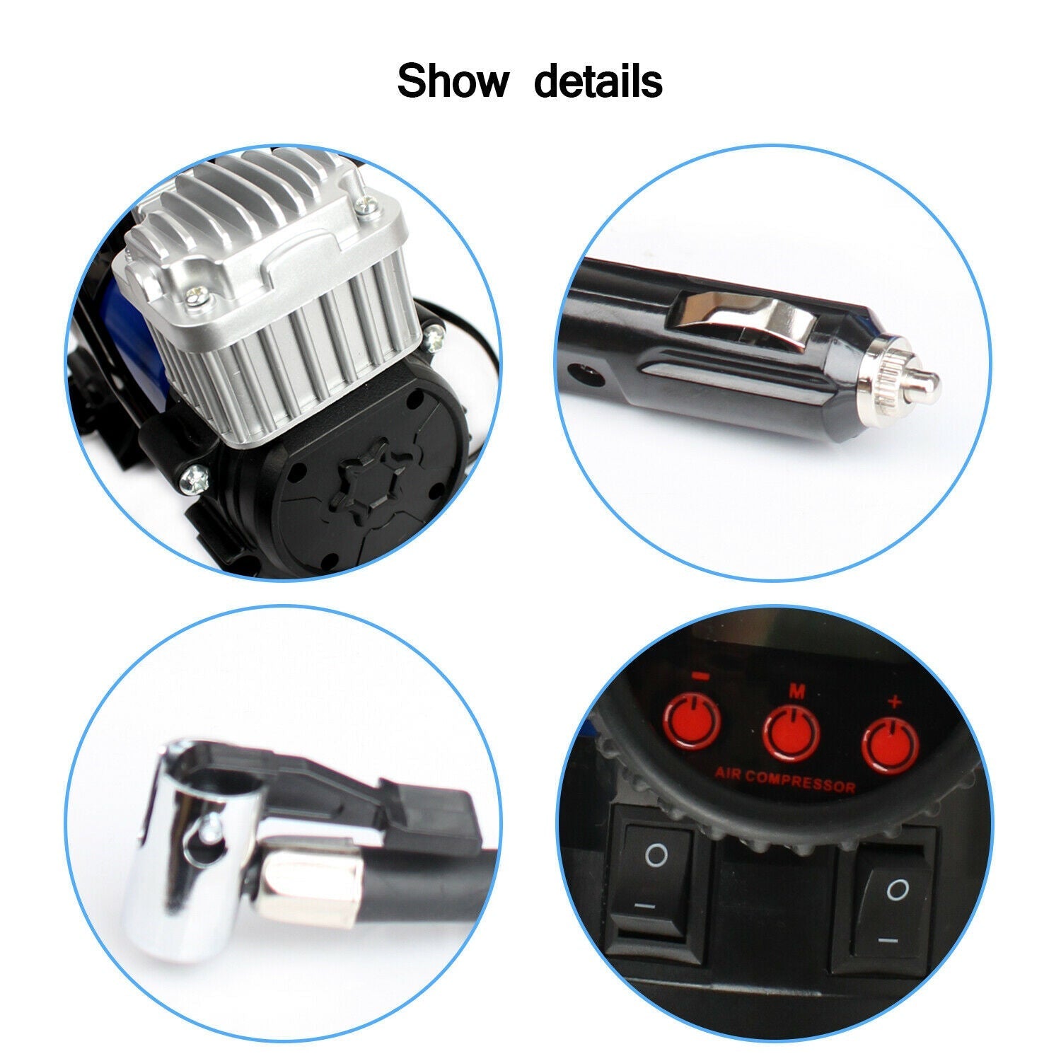 Tire Inflator Heavy Duty 12V Portable Air Compressor For Car