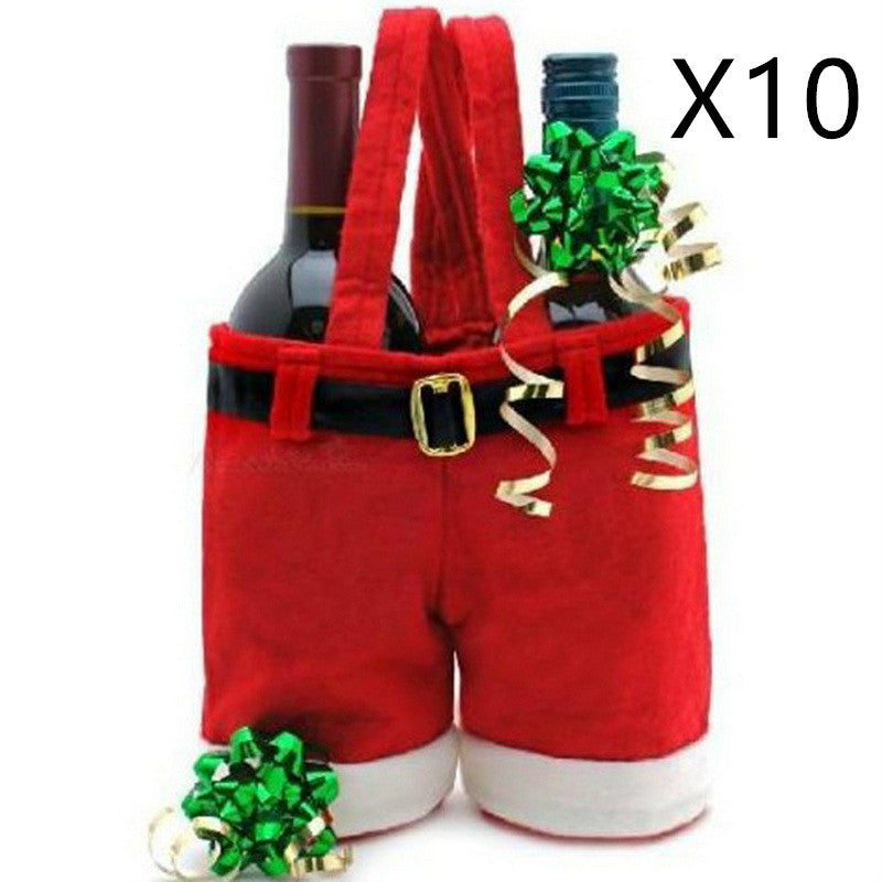 Tote Bag New Wool Fabric Merry Christmas Gifts Santa Pants