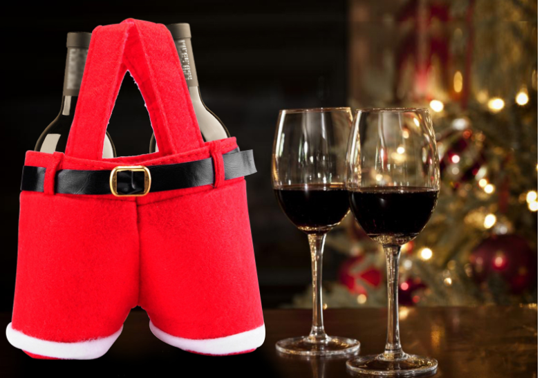 Tote Bag New Wool Fabric Merry Christmas Gifts Santa Pants
