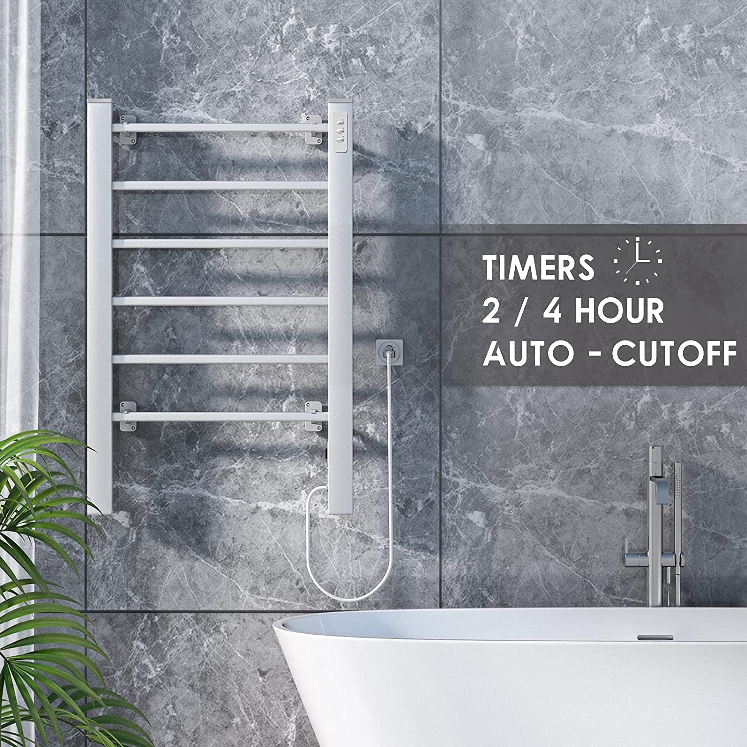 Towel Warmer 2-in-1 with Built-in Timer Heated Towel Rack