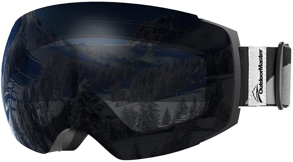 Premium Ski Goggles PRO - Frameless, Interchangeable Lens 100% UV400 Protection Snow Goggles for Men & Women