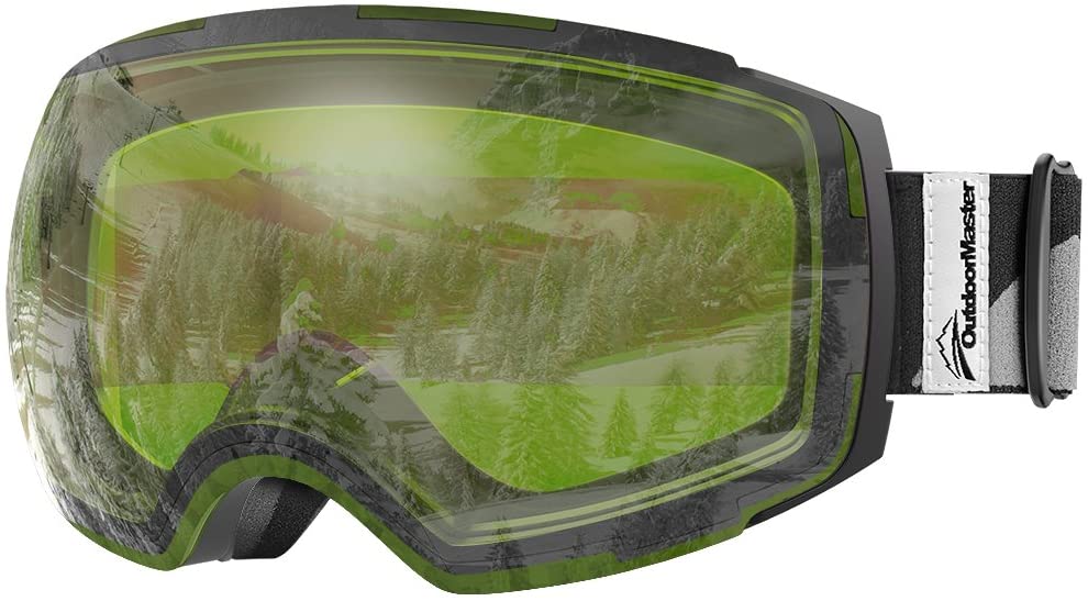 Premium Ski Goggles PRO - Frameless, Interchangeable Lens 100% UV400 Protection Snow Goggles for Men & Women
