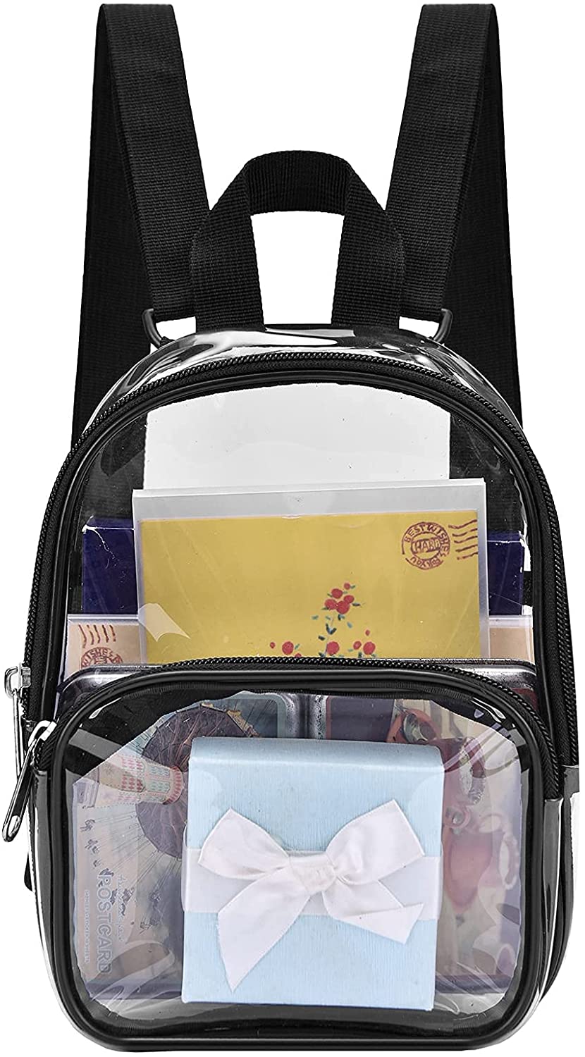 Clear Mini Backpack Stadium Approved, Water proof Transparent Backpack