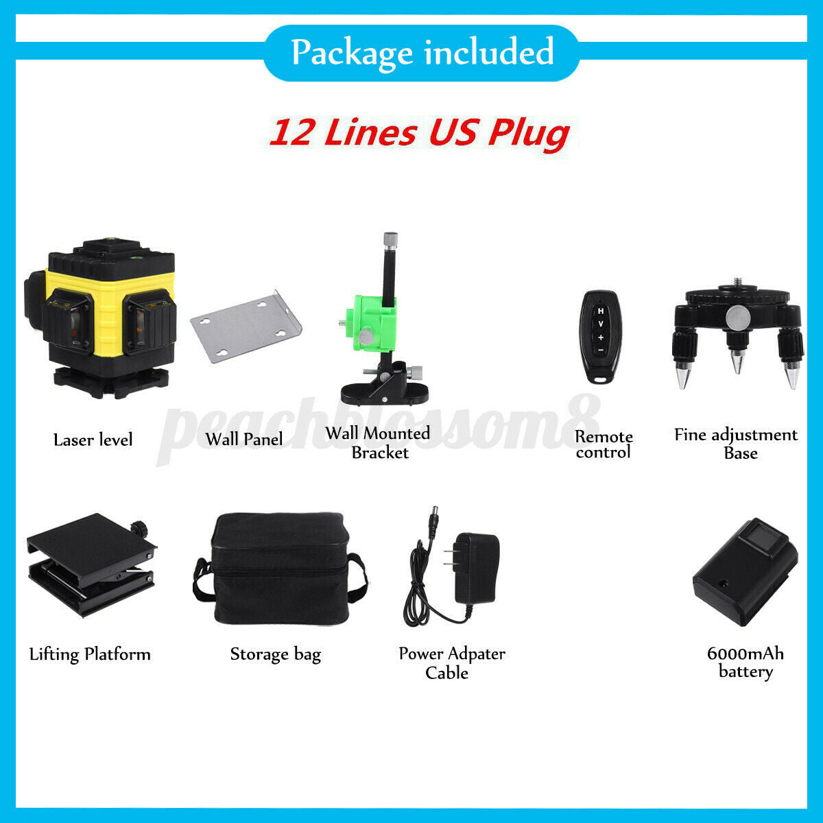 Laser Level 4D 16 /3D 12 Line Green Auto Self Leveling 360° Rotary Cross