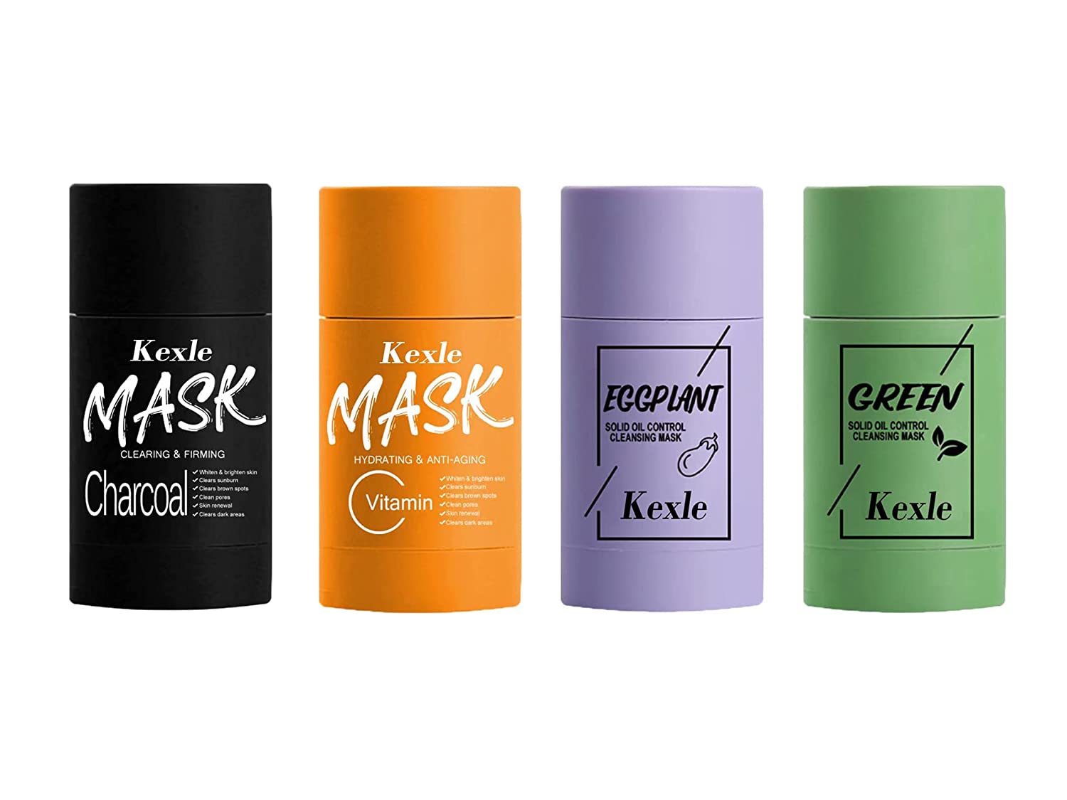 4pack Green Tea Mask Stick for Face Blackhead Remover with Green Tea Extract  Deep Pore Cleansing Moisturizing Skin Brightening