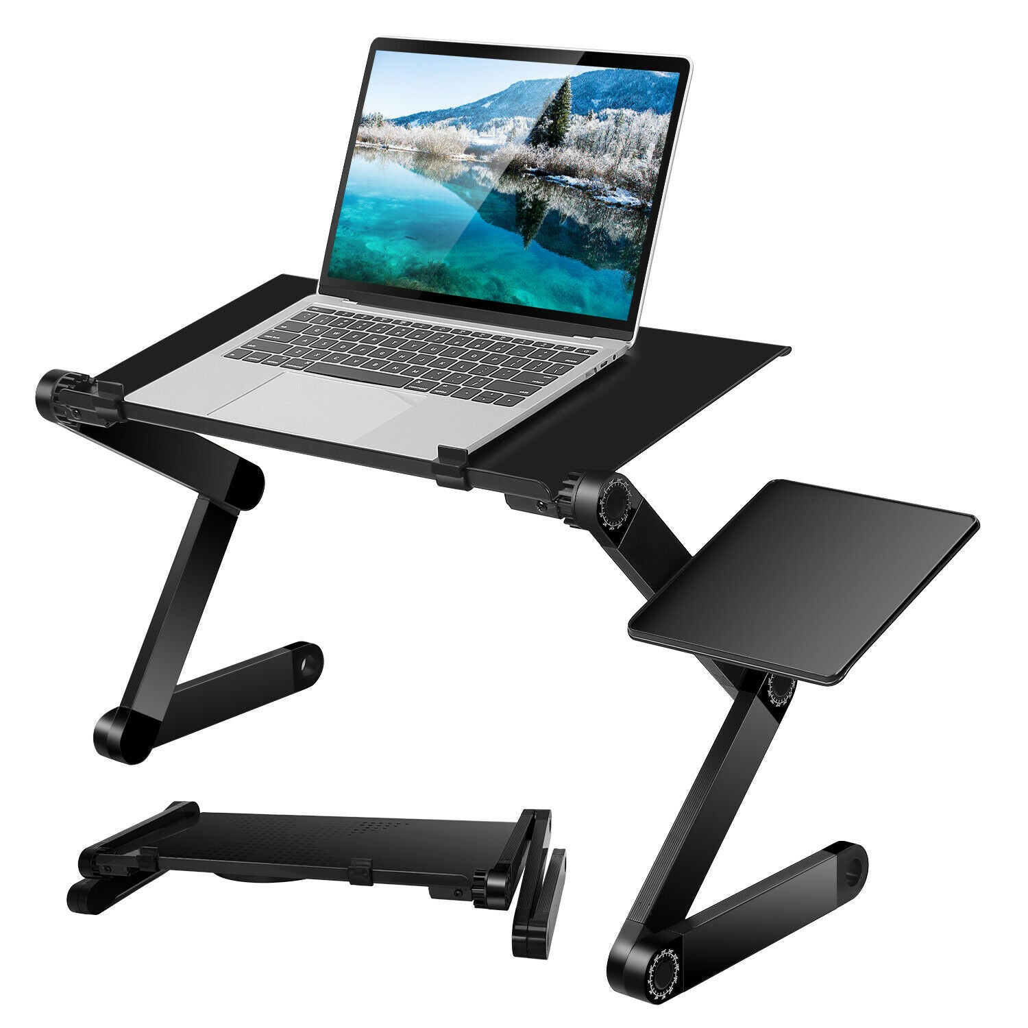 Laptop Desk Foldable Bed Table Folding Breakfast Tray Portable Lap Standing Desk