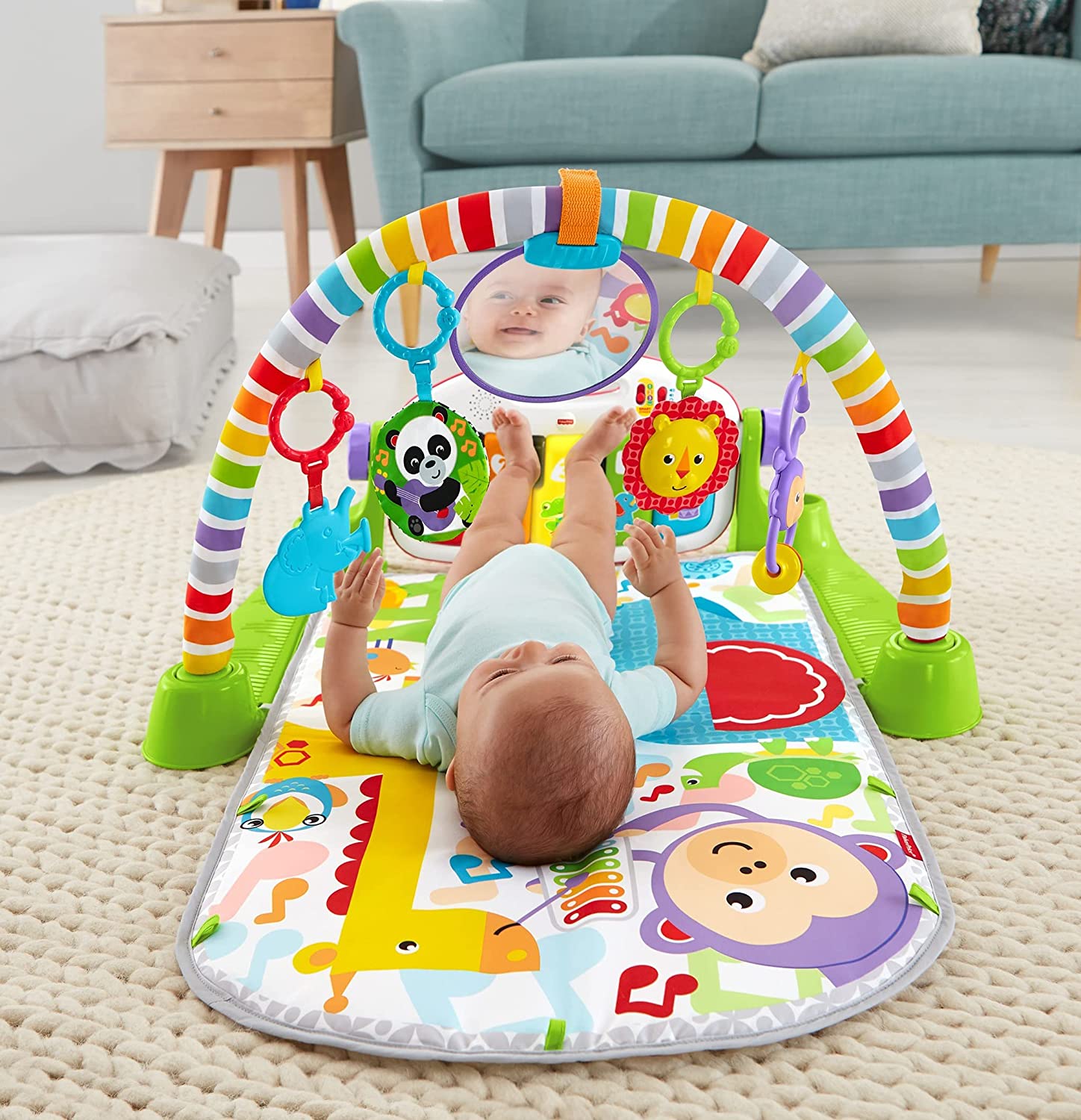 Fisher-Price Deluxe Kick 'n Play Piano Gym, Green, Gender Neutral