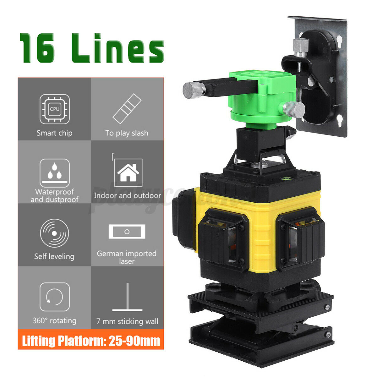 Laser Level 4D 16 /3D 12 Line Green Auto Self Leveling 360° Rotary Cross