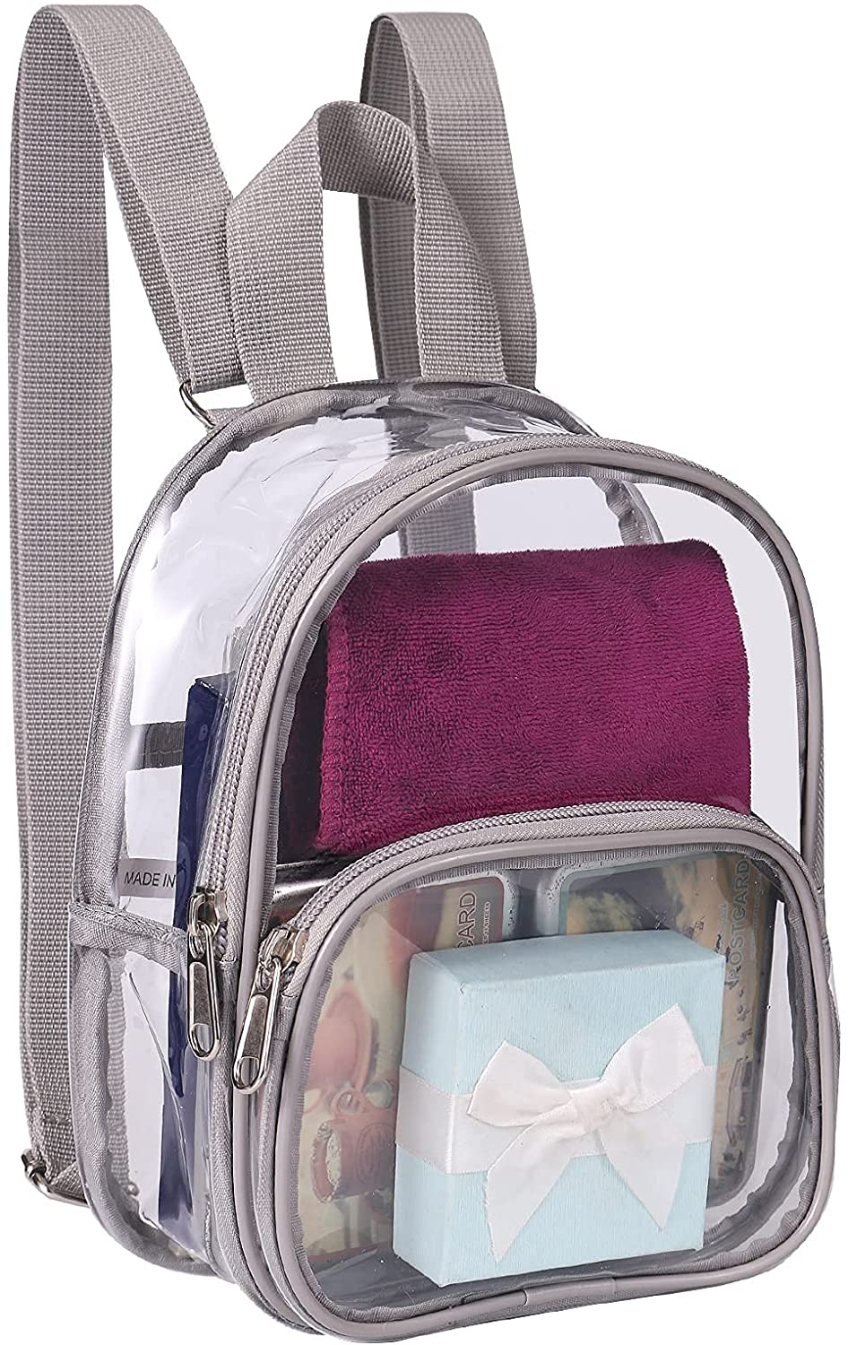 Clear Mini Backpack Stadium Approved, Water proof Transparent Backpack