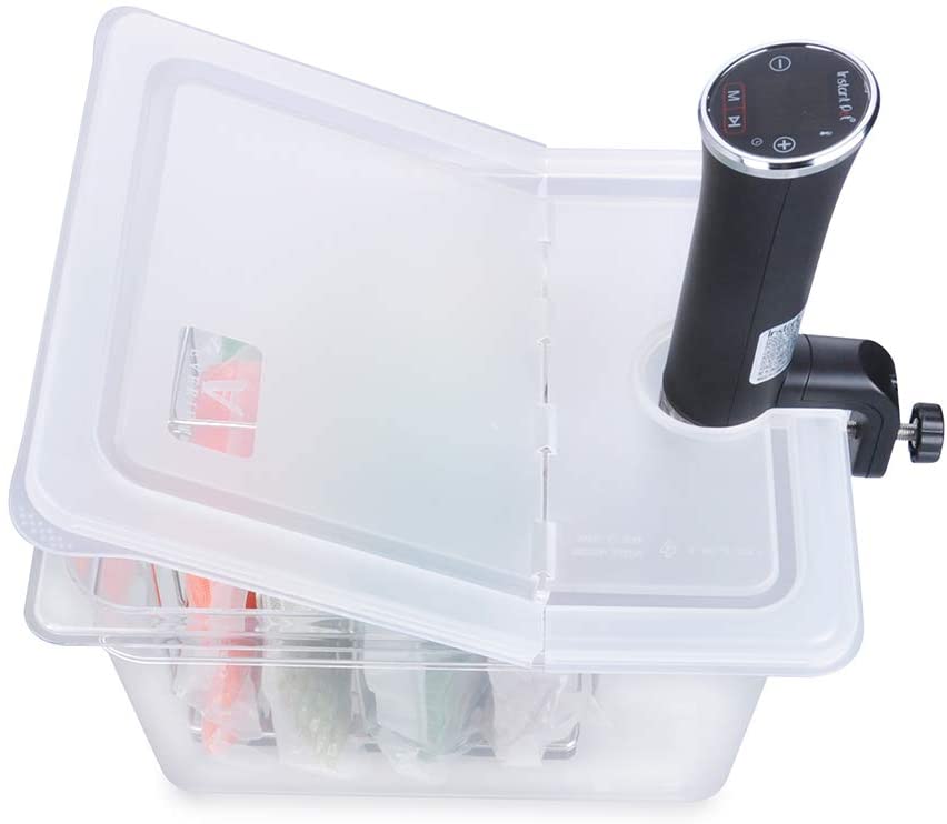 Sous Vide Container 12 Quart EVC-12 with Collapsible Hinged Lid