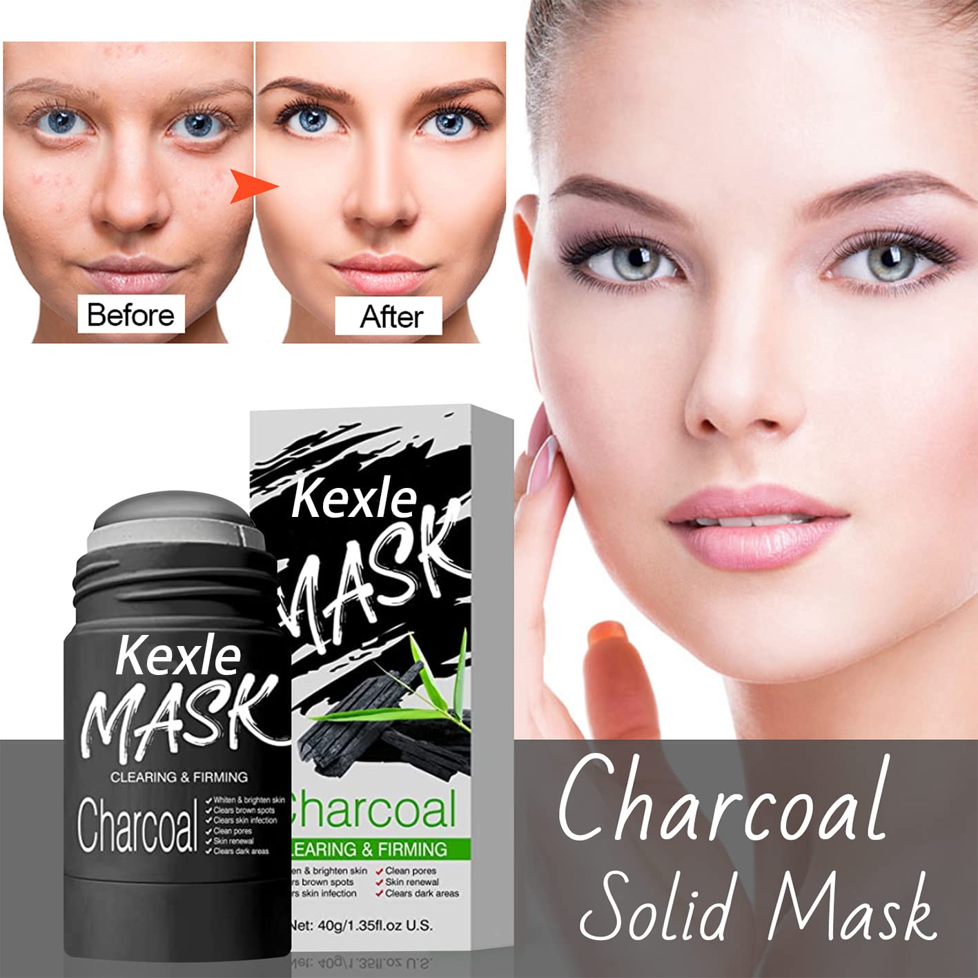 4pack Green Tea Mask Stick for Face Blackhead Remover with Green Tea Extract  Deep Pore Cleansing Moisturizing Skin Brightening