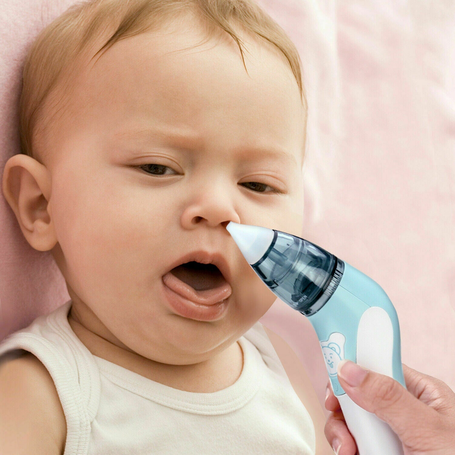 Nasal Aspirator Electric Nose Cleaner Safe Hygienic Nostril w/ 3Snot Sucker