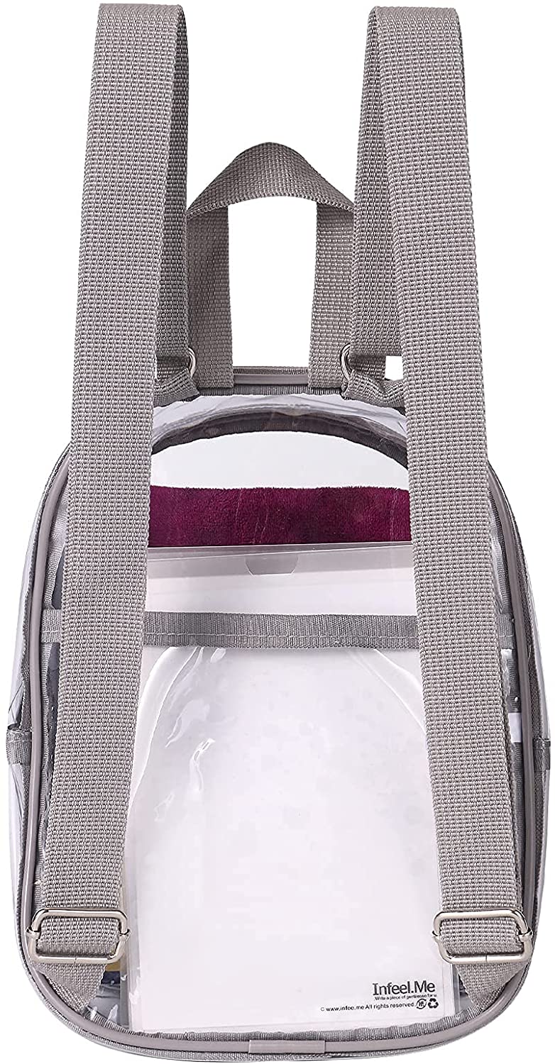 Clear Mini Backpack Stadium Approved, Water proof Transparent Backpack