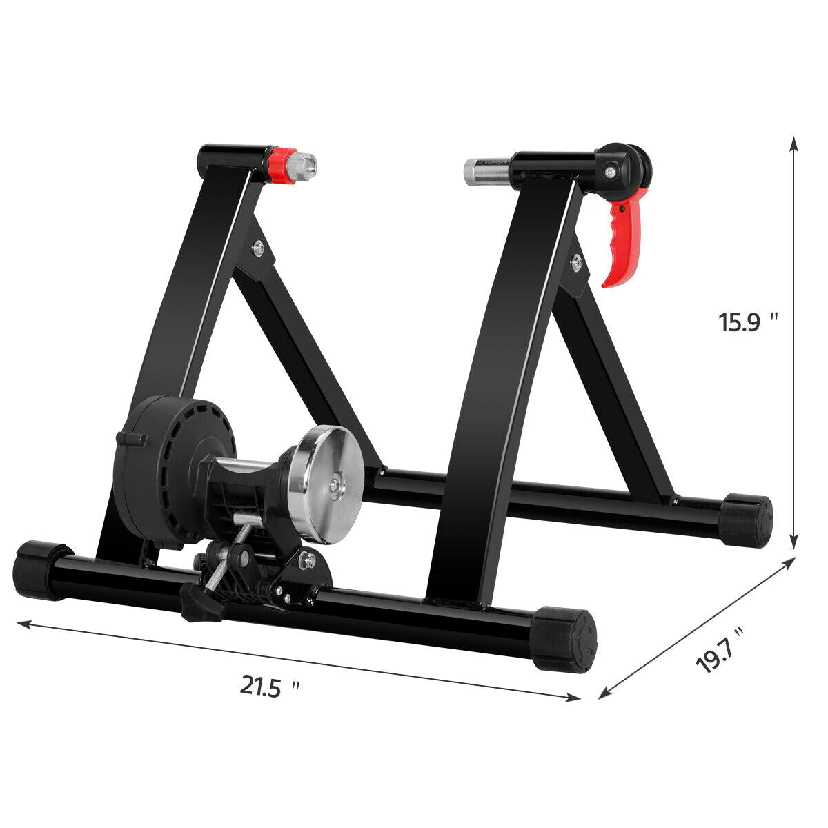 Bike Trainer Stand Magnetic Bike Trainer w/6 speed Level for Indoor stationary Exercise, Black