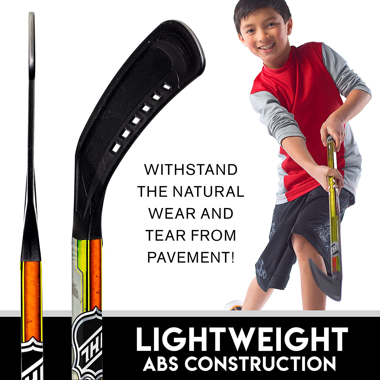 Hockey Set - Includes 2 Street Hockey Sticks and 1 Street Hockey Ball - Official NHL Licensed Product - Perfect Hockey Starter Set for Kids