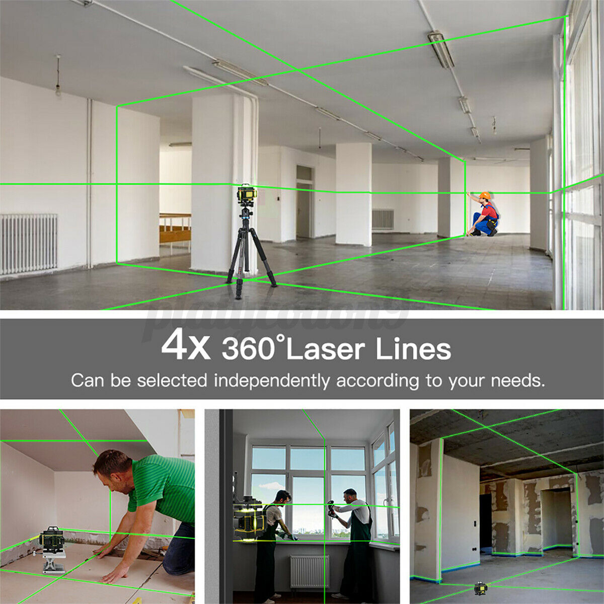 Laser Level 4D 16 /3D 12 Line Green Auto Self Leveling 360° Rotary Cross