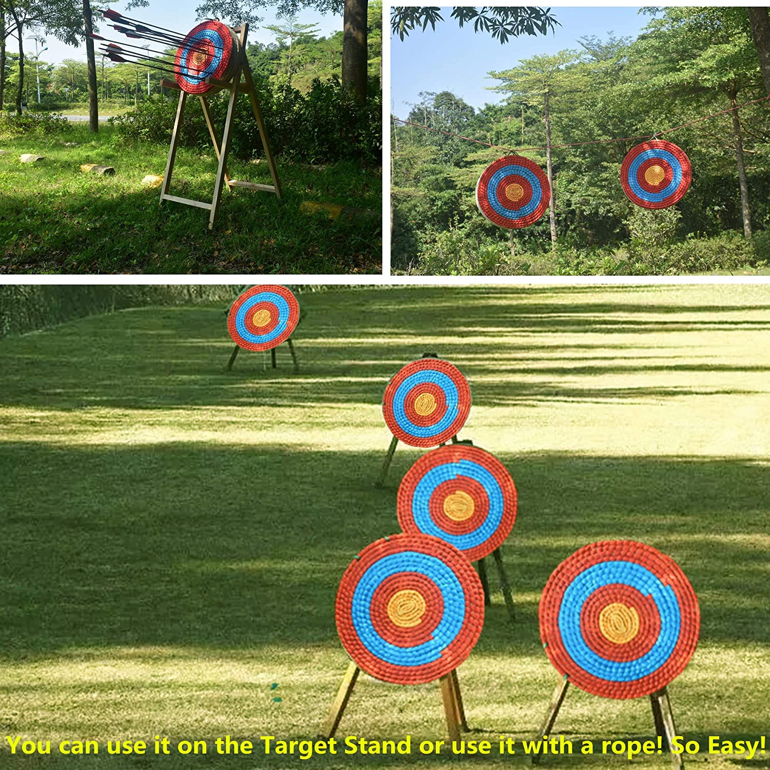 Archery Target Traditional Hand-Made Straw Arrow Target For Recurve Bow Longbow or Compound Bow