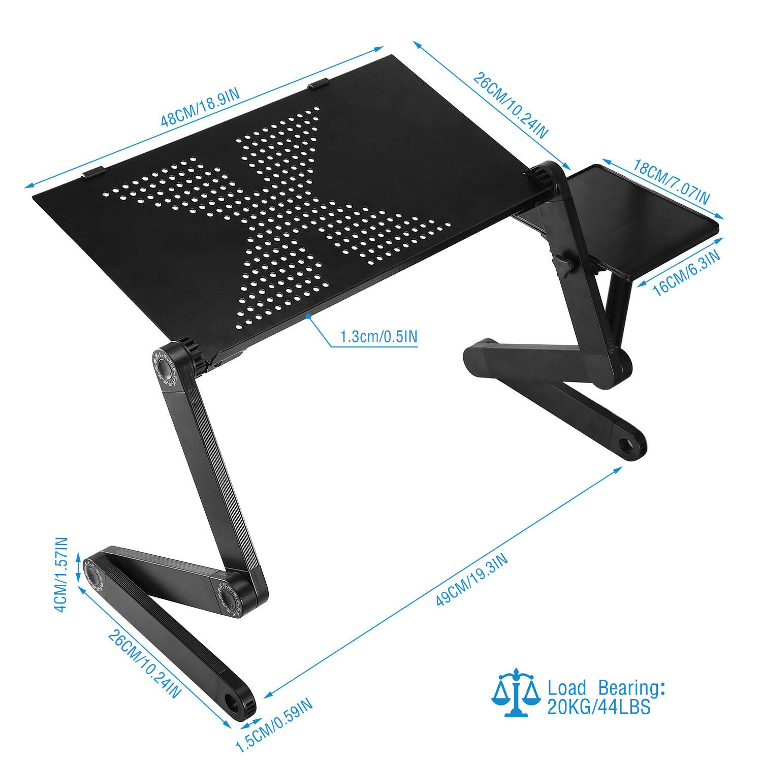 Laptop Desk Foldable Bed Table Folding Breakfast Tray Portable Lap Standing Desk