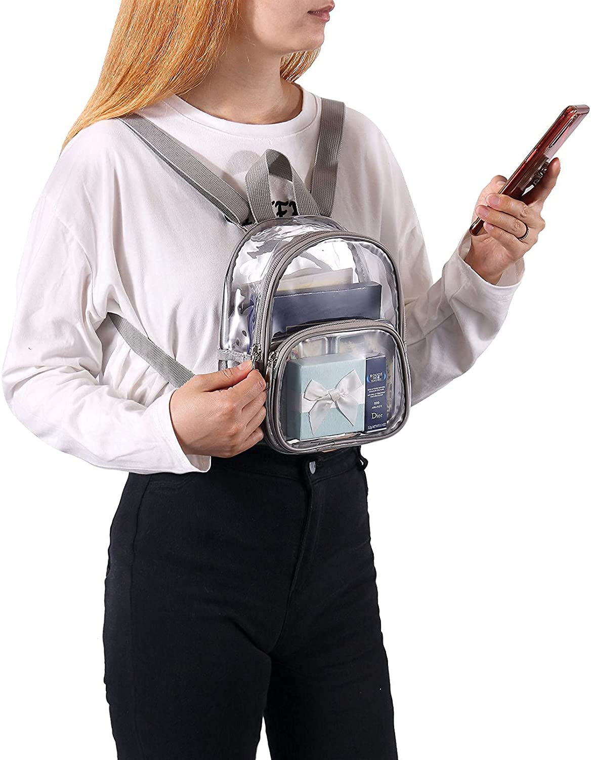 Clear Mini Backpack Stadium Approved, Water proof Transparent Backpack