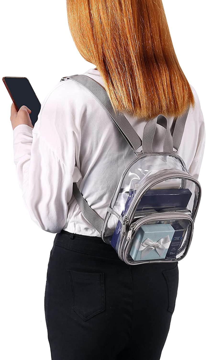 Clear Mini Backpack Stadium Approved, Water proof Transparent Backpack