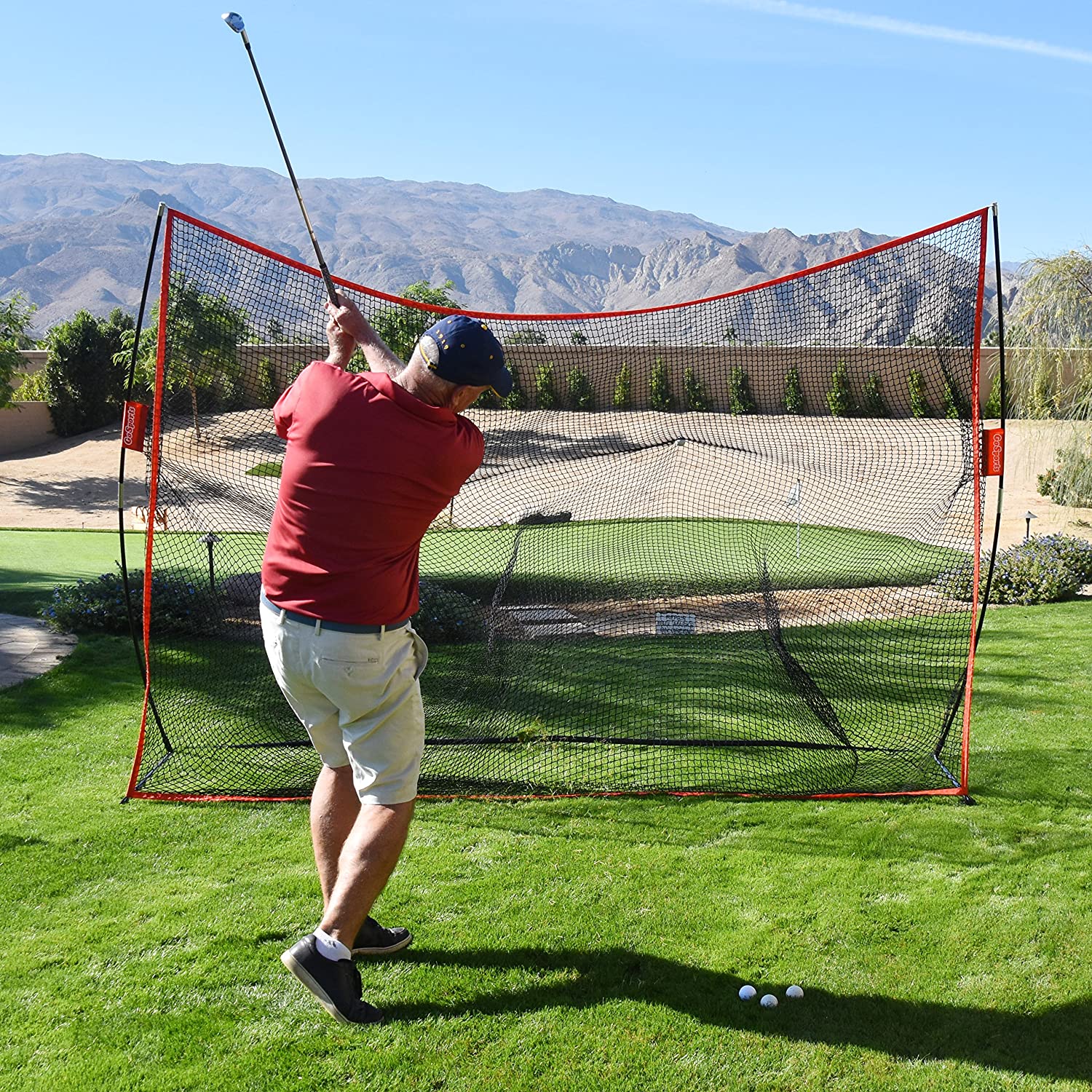 Golf net 10 x 7FT Portable Golf Backyard Training Net Hitting Driving Practice Aids With Carry Bag/0
