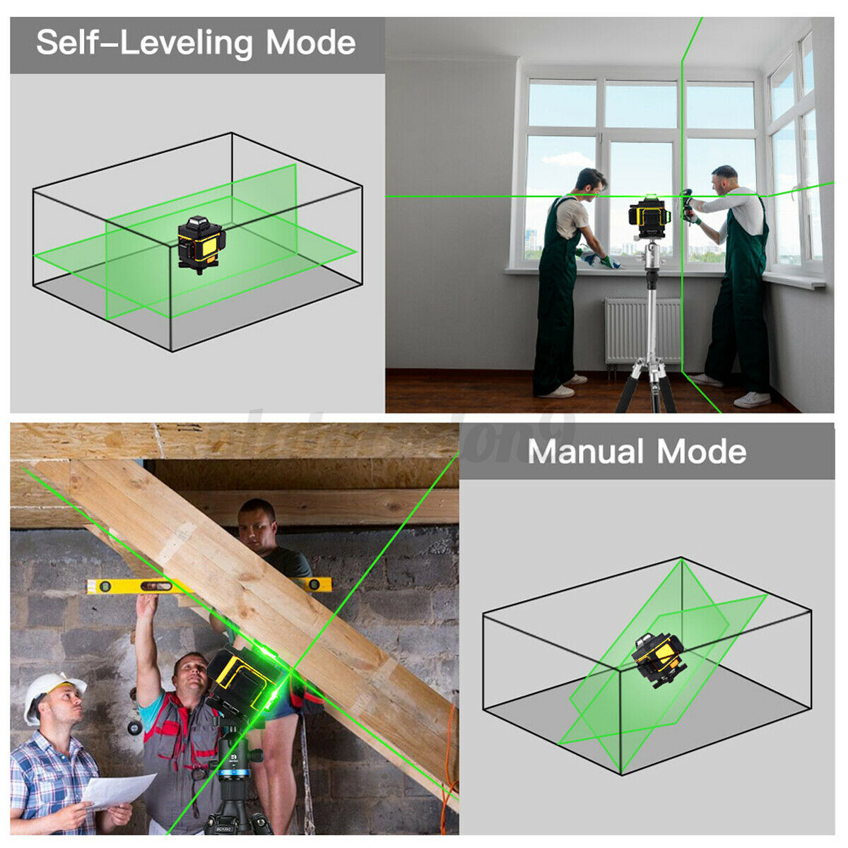 Laser Level 4D 16 /3D 12 Line Green Auto Self Leveling 360° Rotary Cross