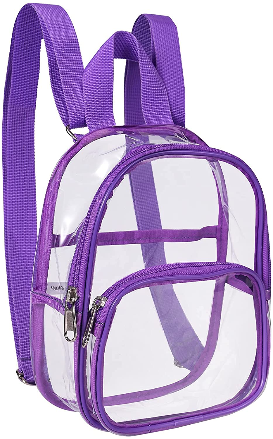 Clear Mini Backpack Stadium Approved, Water proof Transparent Backpack